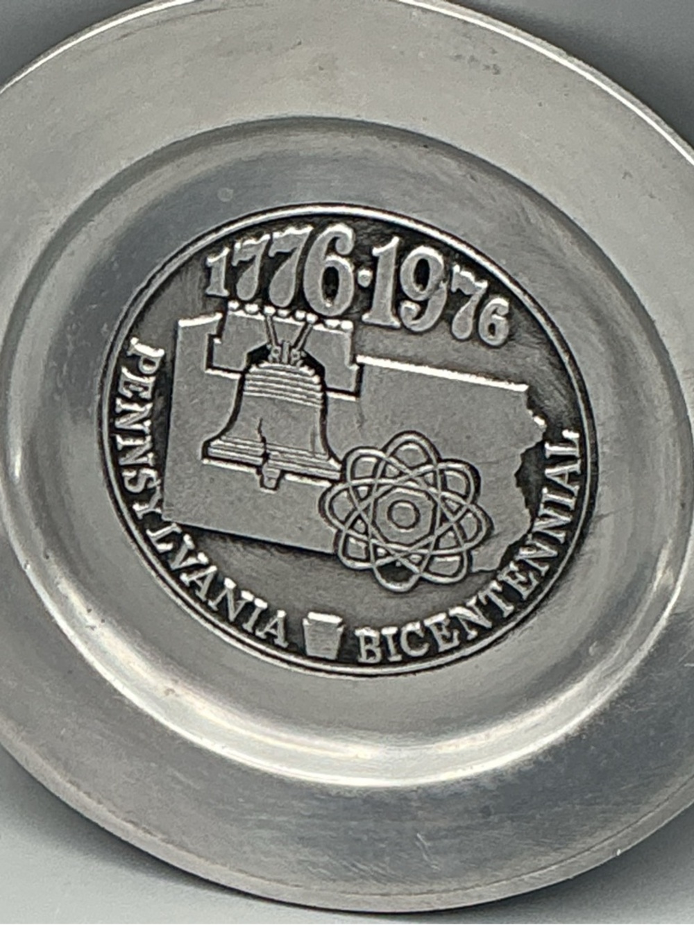 Pennsylvania Bicentennial Pewter Plate - 1776-1976